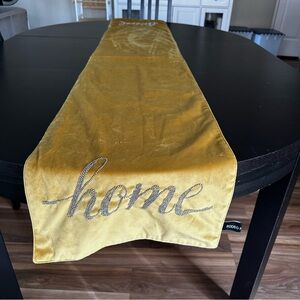 Rodeo Home Gold Velvet Table Runner “Home” Rhinestone Design‎ 13.5” x 66.5”